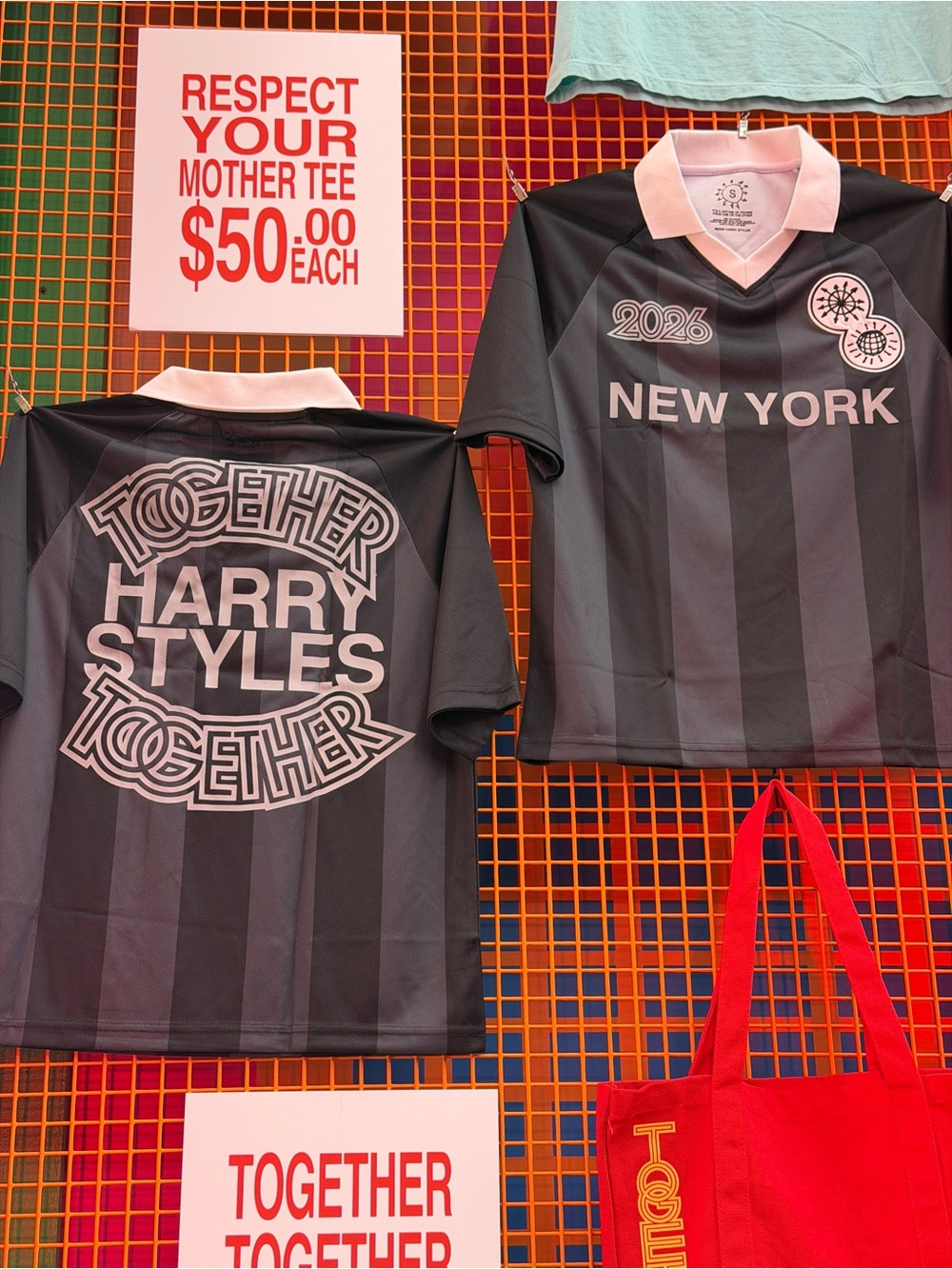 HARRY STYLES TOGETHER TOUR 2026 NYC MSG POP UP SHOP SOCCER JERSEY M